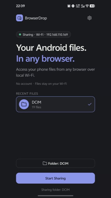 BrowserDrop screenshot 1