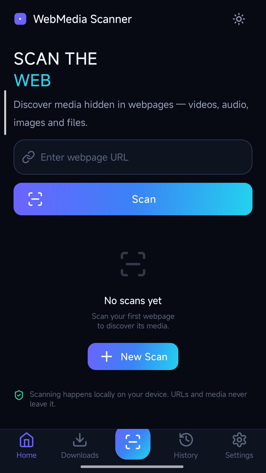 WebMedia Scanner screenshot 1